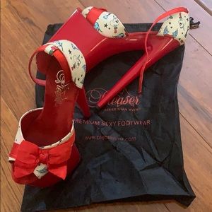 Pleaser pinup style dancer heels size5 8inch